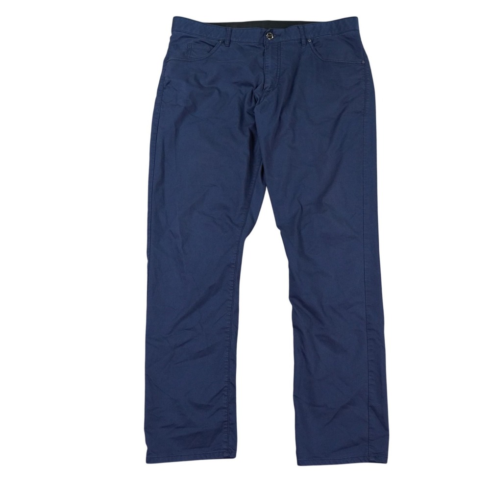 Nike Dri-FIT Golf Pants Mens 34x32 Navy Blue Logo‎ Outdoor Performance Stretch